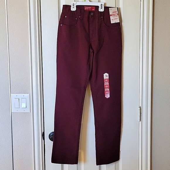 NWT Arizona size 16 regular burgundy boys jeans - Picture 1 of 9